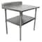 Bk Resources Work Table Stainless Steel Undershelf, Plastic feet 5" Riser 24"x24" SVTR5-2424 - alternate 1